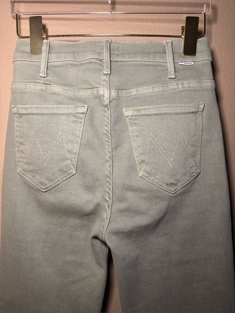 Mother Denim The Hustler Ankle Fray Jean in Iceberg Green Women’s size 25 - Picture 9 of 16